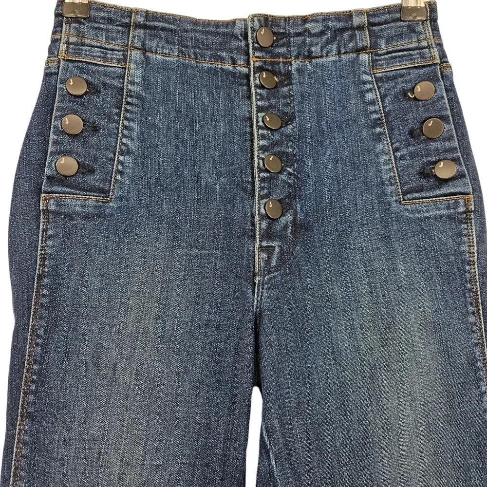 J Brand Natasha Skinny Jeans Button Fly High Rise Revival Dark Wash Denim - Picture 2 of 7